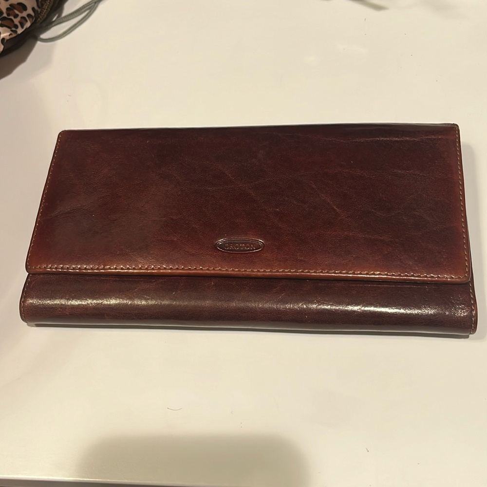 Vintage Dark brown leather Oroton wallet